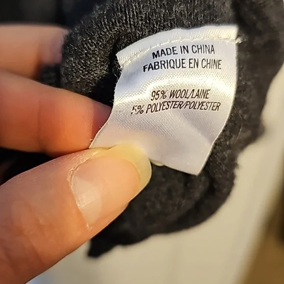 Theory Cardigan Button & Drawstring Wool Blend Charcoal Cowl Neck Collar Small - Picture 4 of 5